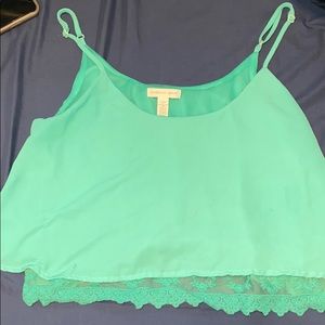 Lace Lined Flowy crop top